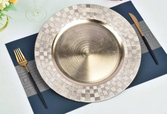 Brick Charger Plate - Gold