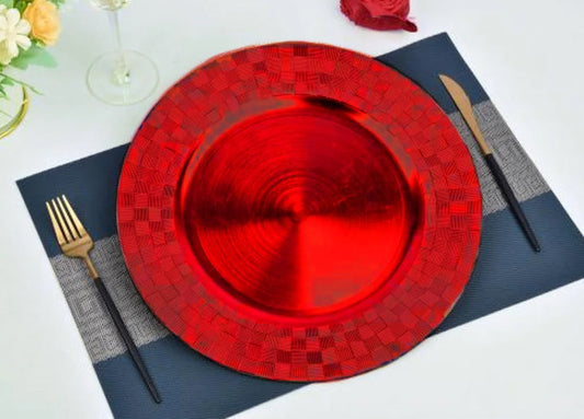 Brick Charger Plate - Red