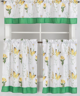 Dandelion 3pc Kitchen Curtain