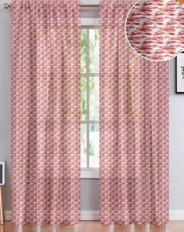 Dune - 54"x90" Rod Pocket Sheer Curtain - Red