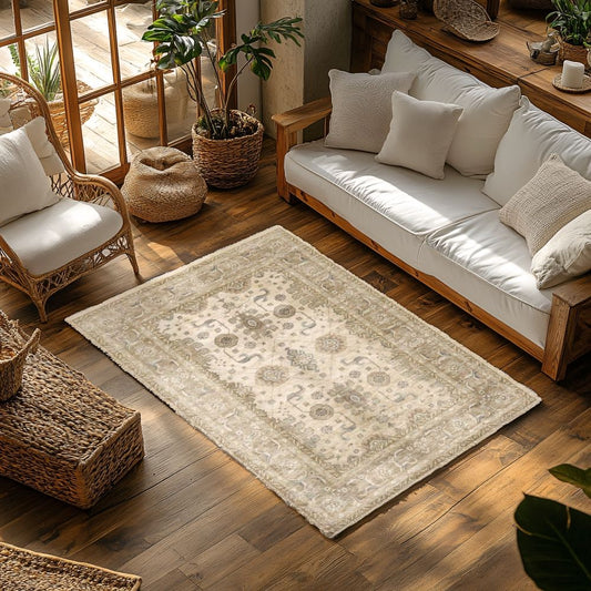 Velvet Sand 5x7 Machine Washable Area Rug