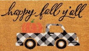 Happy Fall Y'all - 18"x28" Printed Coir Mat