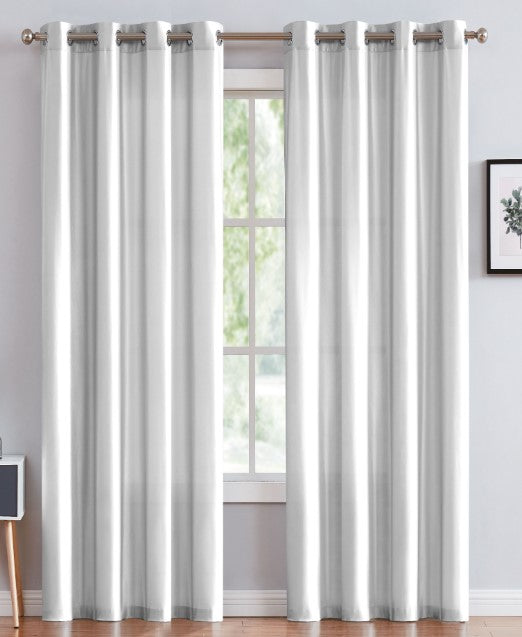 Janice - 55"x95" Grommet Blackout Curtain - White