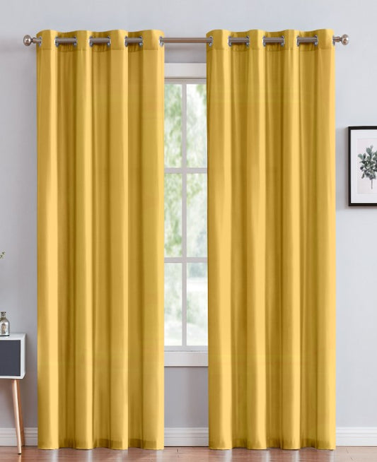 Janice - 54"x63" Grommet Blackout Curtain - Yellow