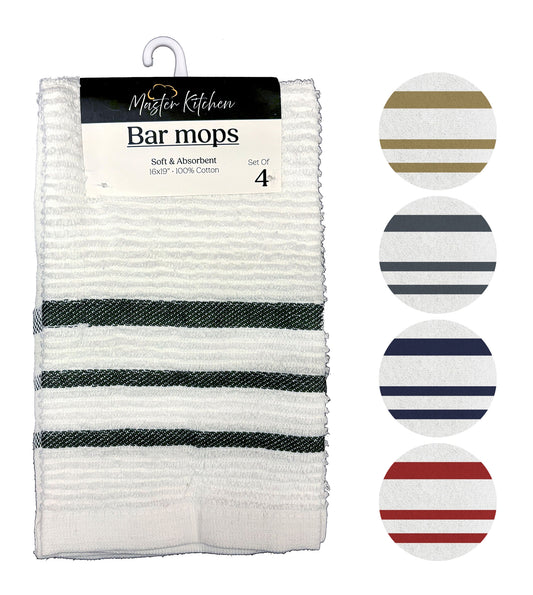 Castro - 4 Pack 16"x19" Stripe Bar Mop