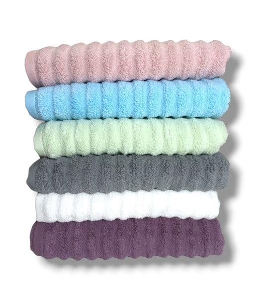 Irene - 16"x28" Zero Twist Ribbed Hand Towel