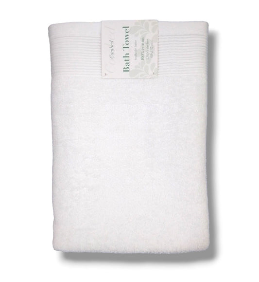 Maxwell - 27"x54" Combed Bath Towel - White