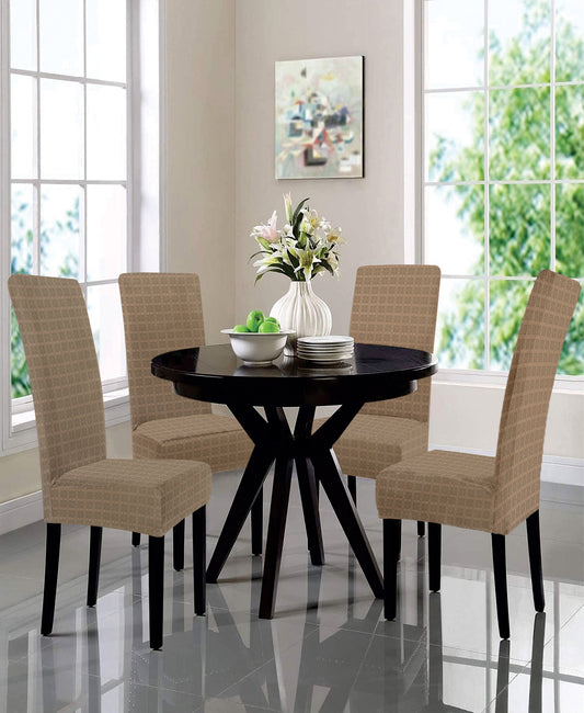 Palermo Embossed Dining Chair Cover - Sand