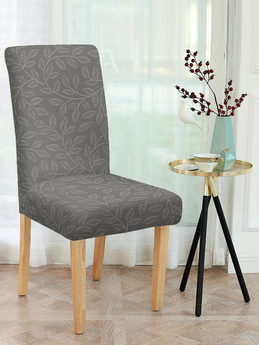 Botanical Embossed Chair Cover - Grey