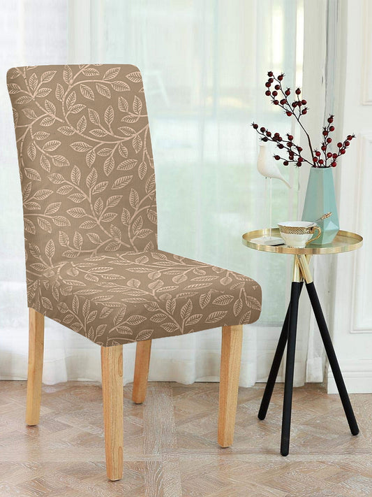 Botanical Embossed Chair Cover - Taupe