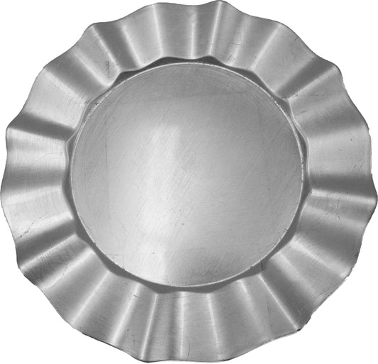 Wave Brim Charger Plate - Silver