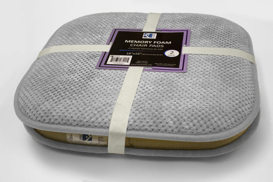 Memory Foam Chair Pad - 2 Pack - Grey