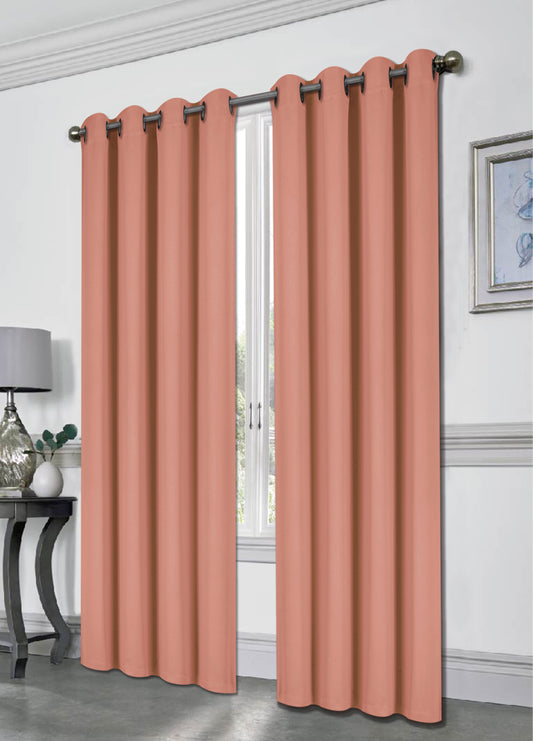 Tessa - 54"x84" Blackout Grommet Curtain - Coral