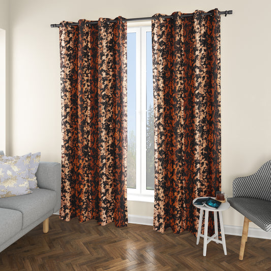 Larissa - 54"x90" Blackout Grommet Curtain - Gray/Gold