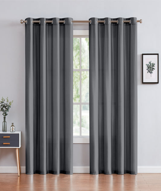 Janice - 54"x90" Grommet Blackout Curtain - Grey