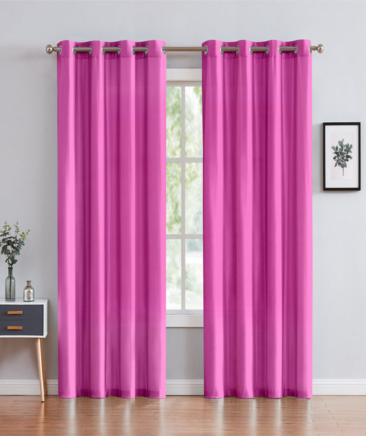 Janice - 54"x90" Grommet Blackout Curtain - Fuchsia