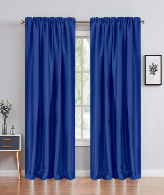 Janice - 55"x90" Rod Pocket Blackout Curtain - Navy
