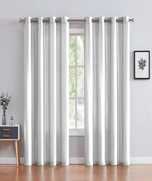 Janice - 54"x63" Grommet Blackout Curtain - White