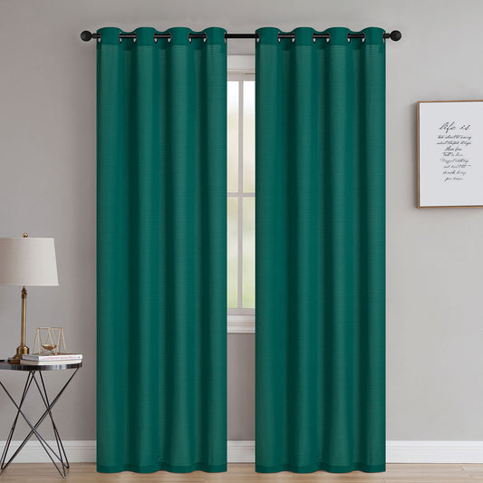 Stefanie - 54"x90" Grommet Curtain - Hunter Green