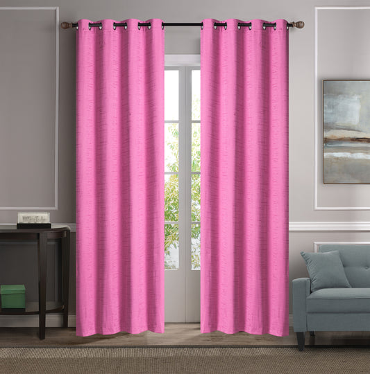 Robyn - 54"x90" Jacquard Blackout Curtain Panel - Fuchsia