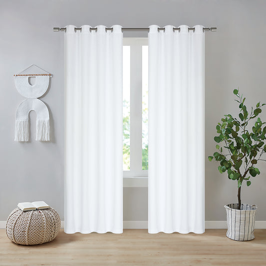 Jennifer 54x84 Blackout Grommet Curtain Panel - White