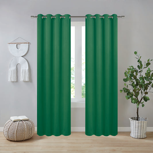 Jennifer 54x90 Blackout Grommet Curtain Panel - Hunter
