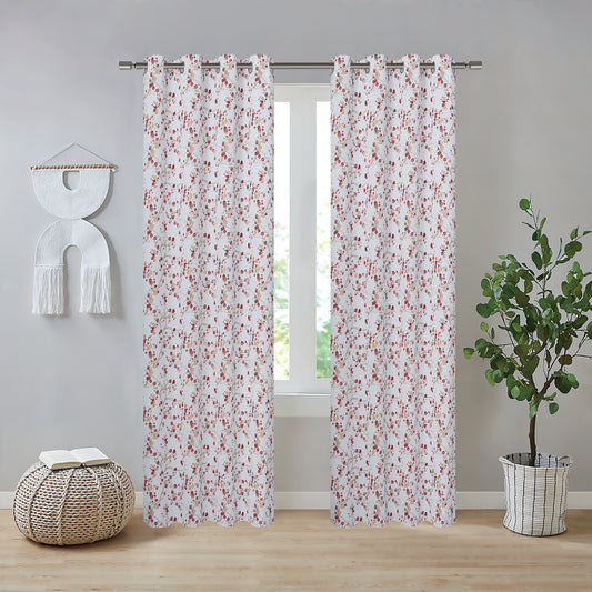 Emma Printed Blackout Grommet Curtain Panel - 54x90 -  Spice