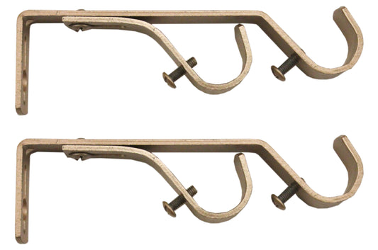 Double Curtain Rod Bracket - Gold