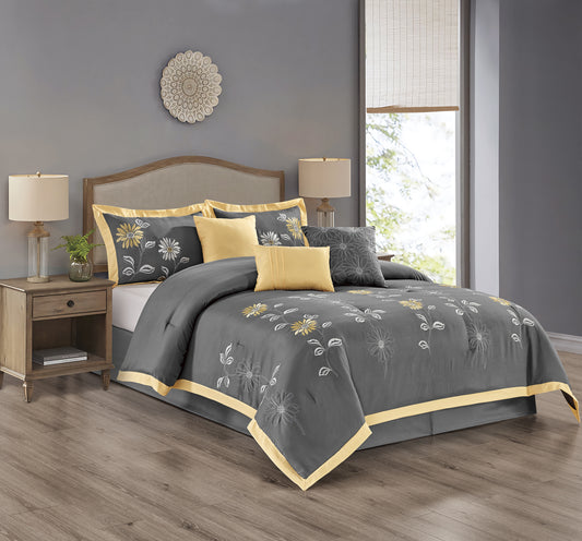Rachelle - 7pc Comforter Set - Queen