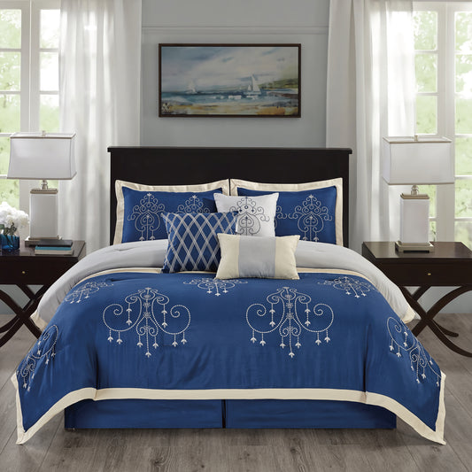 Agatha - 7pc Comforter Set - King