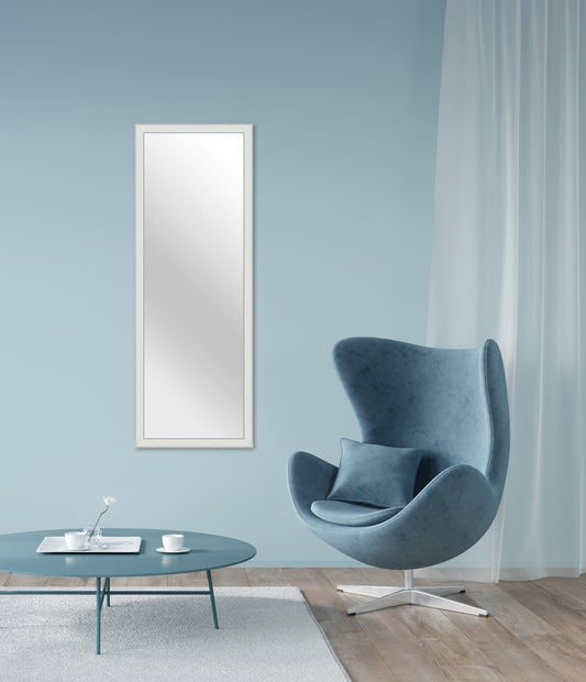 Leather Golden Border - 12"x48" Over the Door Mirror