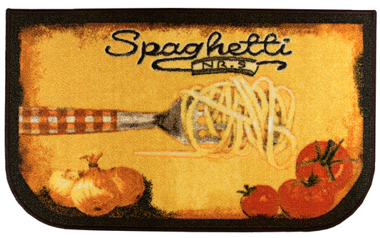 Spaghetti Spin - 18"x30"  D Shape Kitchen Mat