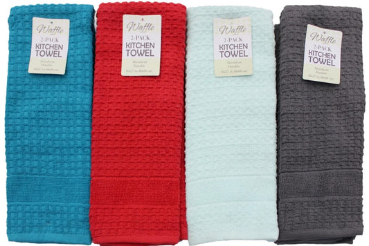 Waffle Terry 16"x27" Kitchen Towels - 2 Pack