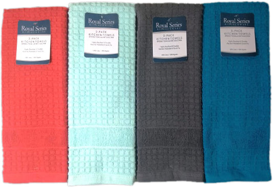 Waffle Terry 16"x27" Kitchen Towels - 2 Pack