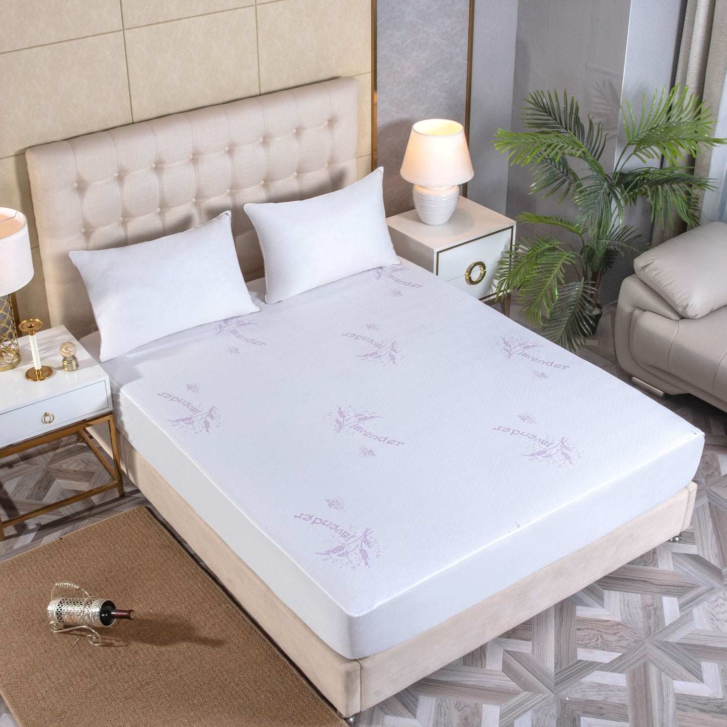 Lavender Infused Mattress Protector - King