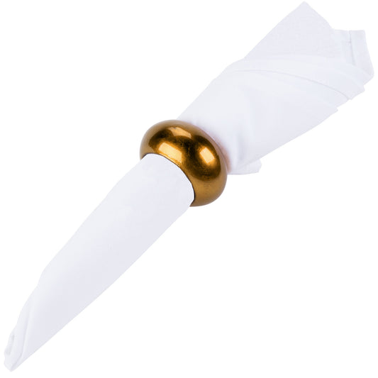 4pk Napkin Ring Set- Gold