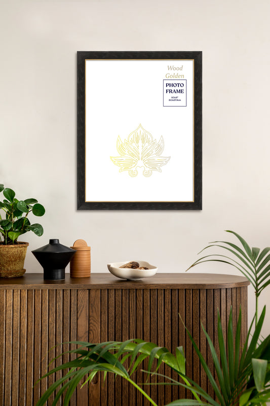 Wood Golden Lining - 8.5"X11" Frame