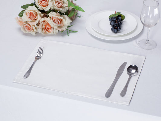 Glitter Placemat - 12"x18" - White