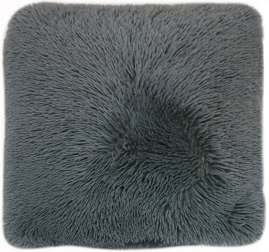 PV Fur Throw Pillow - 20"x20" - Light Grey