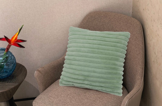 Solari Ribbed Throw Pillow 20x20 - Sage