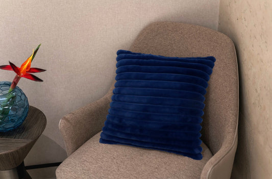 Solari Ribbed Throw Pillow 20x20 - Blue