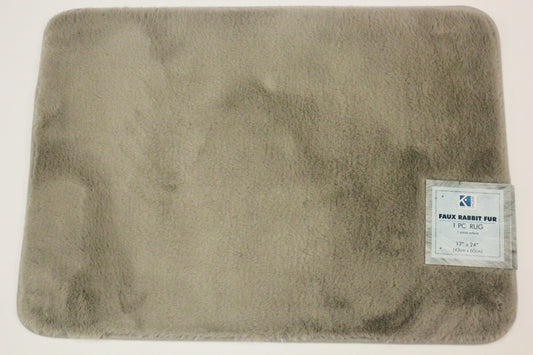 Faux Rabbit Fur Rug 17"x24" - Taupe