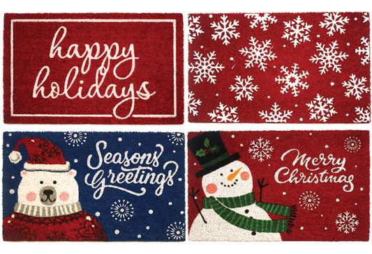 Neve Collection - 18"x28" PVC Backed Hard Flocked Coir Mat