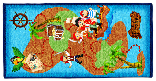 Pirate Island Printed Area Rug 20x30