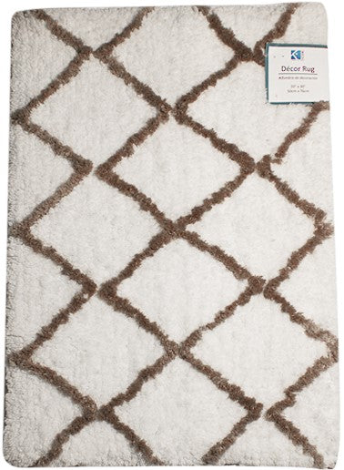 Janelle 5x7 Decor Rug - White/Beige