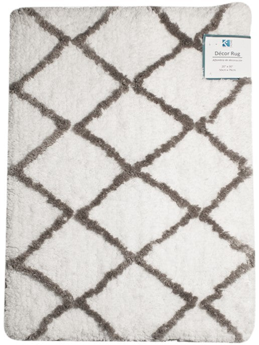 Janelle - 3.5'x5.5' Decor Rug - White/Grey
