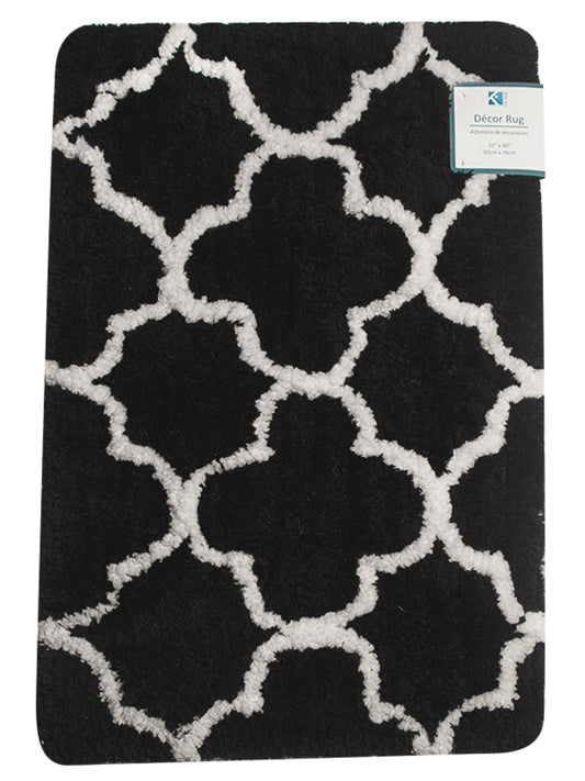 Carmen - 3.5'x5.5' Decor Rug - Black/White