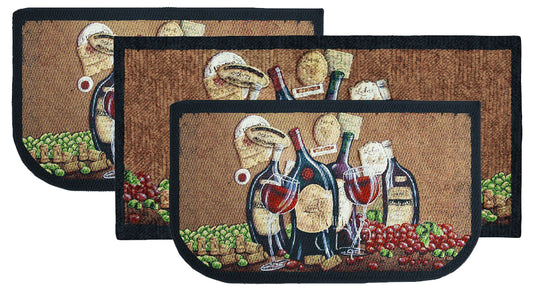 Bending Wine - 3pc Kitchen Mat Set