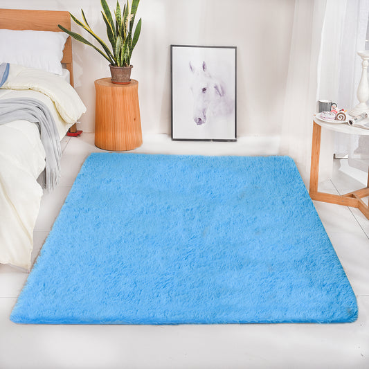 PV Fur Rug 5'x7'- Turquoise