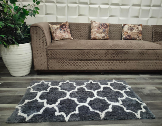 Carmen 30"x50" Decor Rug - Charcoal/White
